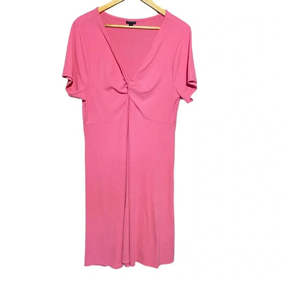 TORRID‎ Coral Mini Rib Knit Twist Front Skater Dress Size 2 ( 2X ) - Picture 2 of 7